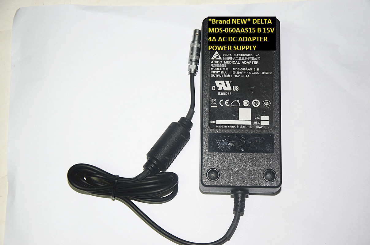*Brand NEW* AC100-240V DELTA 15V 4A MDS-060AAS15 B AC DC ADAPTER POWER SUPPLY - Click Image to Close